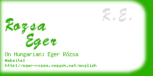 rozsa eger business card