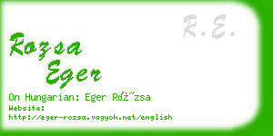rozsa eger business card